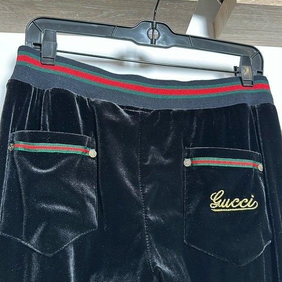 Gucci Vintage Y2K Velour Tracksuit Flare Jogger Pants - Picture 10 of 15